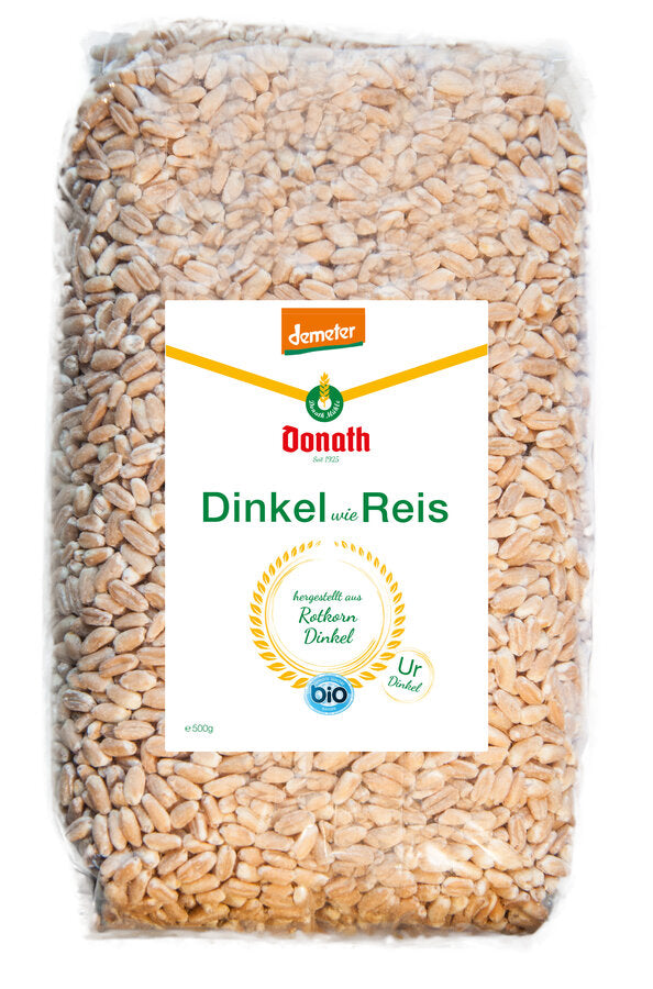 Demeter Dinkelreis Bio 500g Donath Mühle