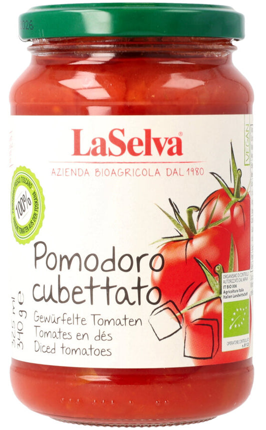 Pomodoro cubettato Gewürfelte Tomaten Bio 340 g LaSelva