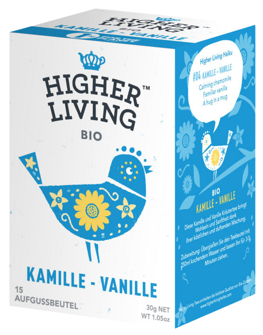 Kamille Vanille Bio Kräutertee 30g 15 Filterbeutel Higher Living