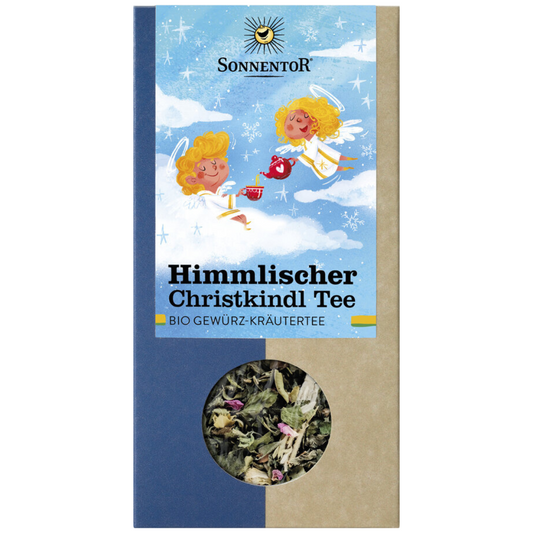 Sonnentor Himmlischer Christkindl Tee lose – aromatischer Bio Gewürz-Kräutertee in festlicher Verpackung mit Sichtfenster