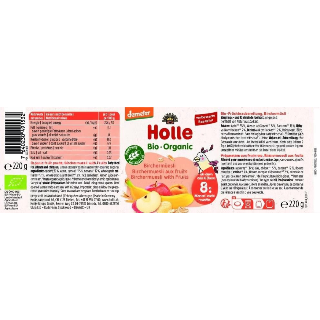 Birchermüsli Demeter Babygläschen Holle