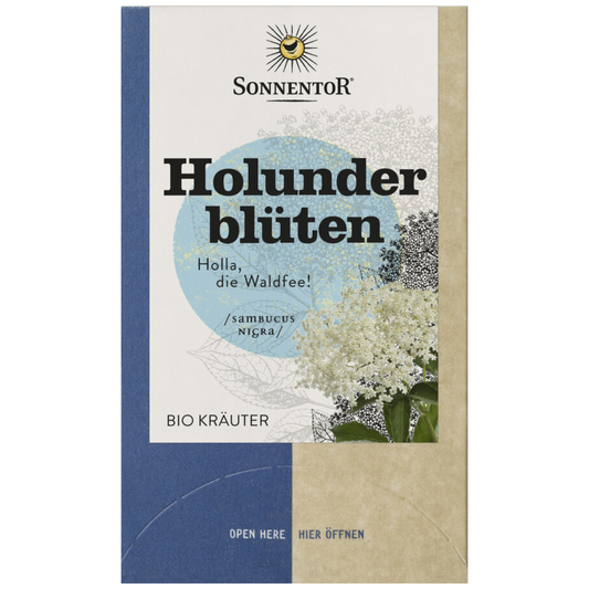 Sonnentor Holunderblüten im Teebeutel – Bio Kräutertee mit Holunder aus kontrolliert biologischem Anbau