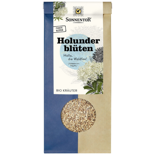 Sonnentor Holunderblüten lose – feine Bio Kräuter in nachhaltiger Verpackung mit Sichtfenster