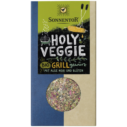 Sonnentor Holy Veggie Bio-Grillgewürz mit Nori-Alge und Blüten – bunte Gewürzmischung für Gemüse vom Grill

