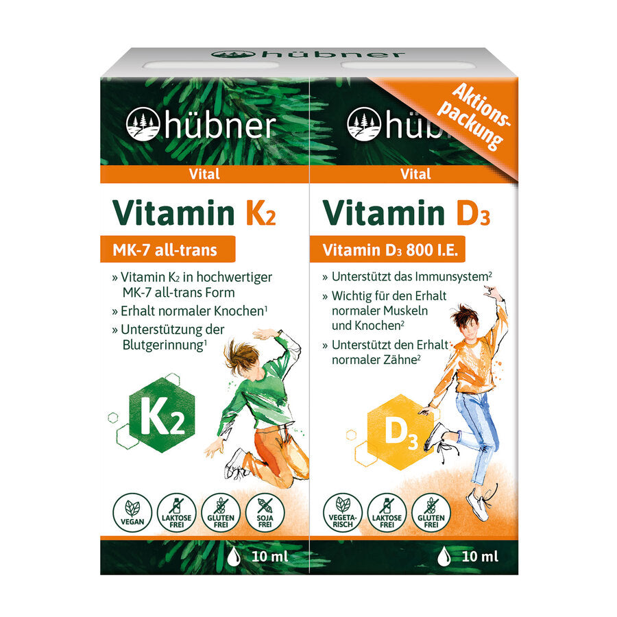 Vitamin D3 und K2 Tropfen Kombipackung 20ml Hübner