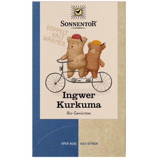 Sonnentor Ingwer Kurkuma Bio-Gewürztee – wärmende Teemischung mit Ingwer und Kurkuma