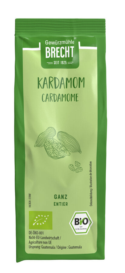 Kardamom ganz Bio Nachfüllbeutel 40g Gewürzmühle Brecht