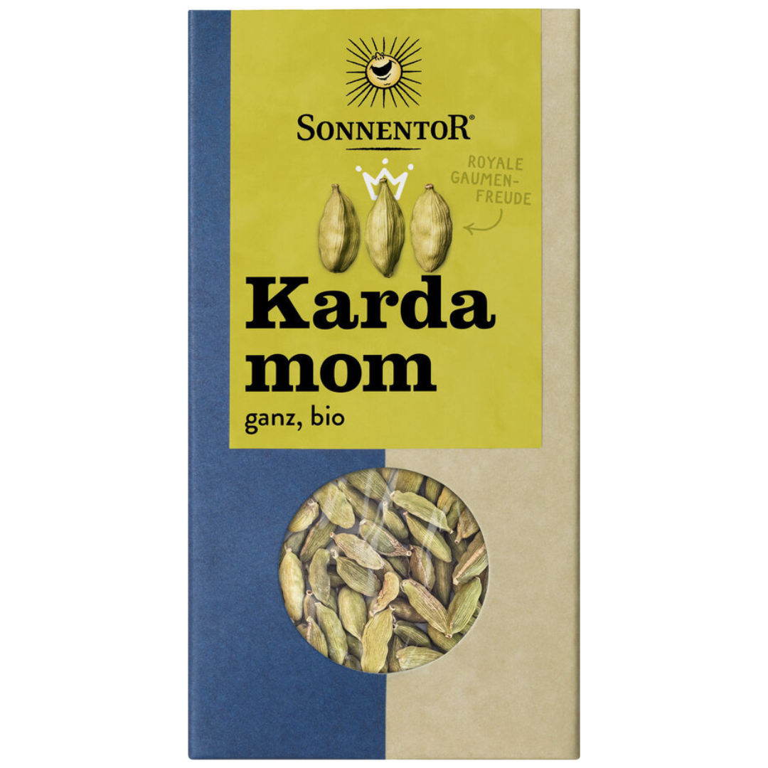 Sonnentor Kardamom ganz Bio – ganze grüne Kardamomkapseln für aromatisches Würzen und Backen