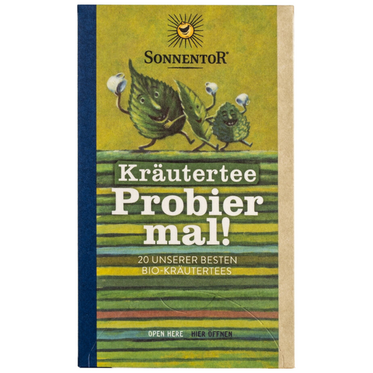 Sonnentor Kräutertee Probier mal! – Bio-Teemischung mit 20 ausgewählten Kräutertees in Box