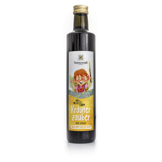 Sonnentor Kräuterzauber Bio-Sirup – Kräutersirup für Kinder und Erwachsene in 500 ml Flasche