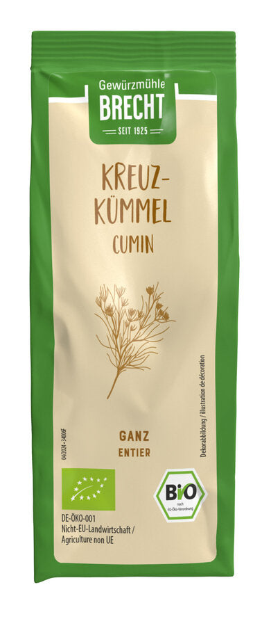 Kreuzkümmel (Cumin) ganz bio Nachfüllbeutel 65g Brecht