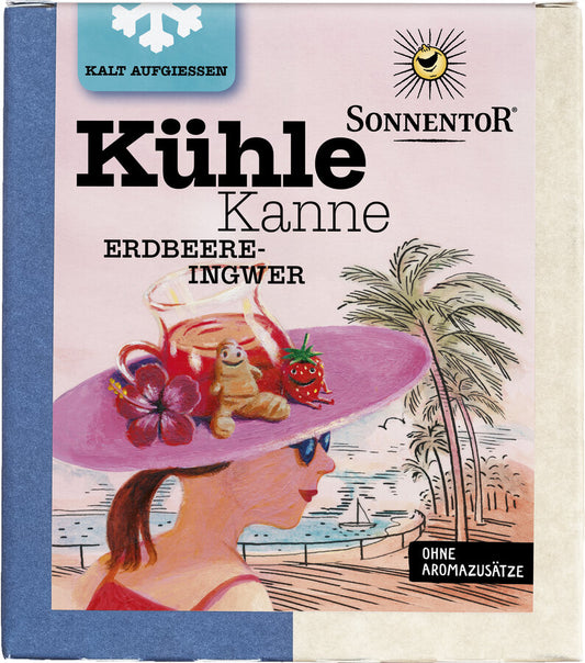 Kühle Kanne Erdbeer-Ingwer Tee Bio 44,8g Sonnentor