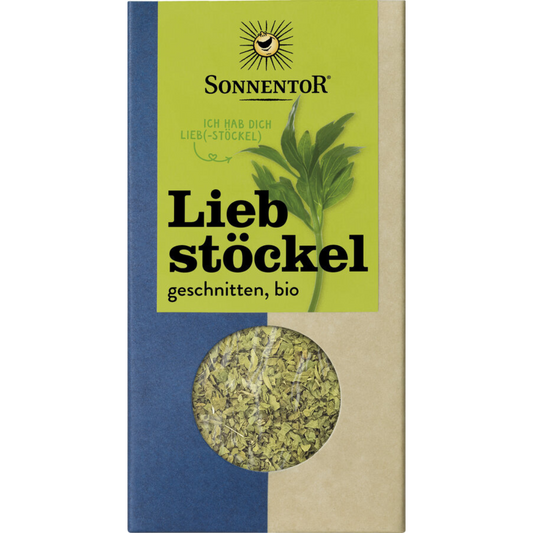 Sonnentor Liebstöckel geschnitten, bio – Kräuter in Verpackung mit Sichtfenster
