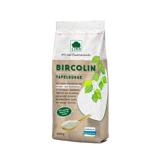 Lihn Bircolin Tafelsüße Xylit 500 g – natürliche Tafelsüße mit 40 % weniger Kalorien als Zucker, im Reformhaus erhältlich