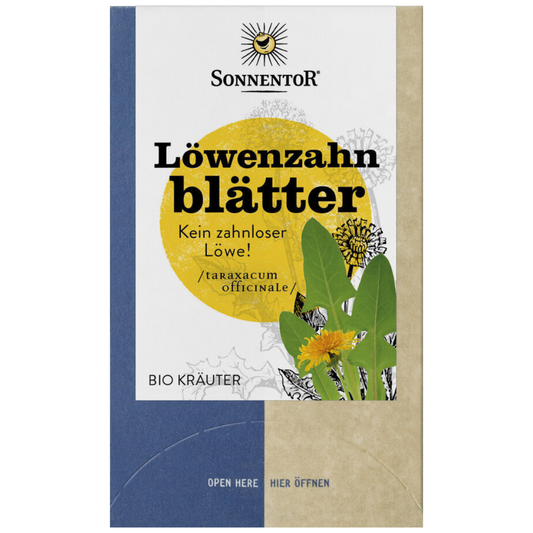 Sonnentor Bio Löwenzahnblätter – getrocknete Blätter von Taraxacum officinale in nachhaltiger Verpackung