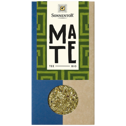 Sonnentor Mate Tee lose – belebender Bio Kräutertee aus Mateblättern in nachhaltiger Verpackung mit Sichtfenster