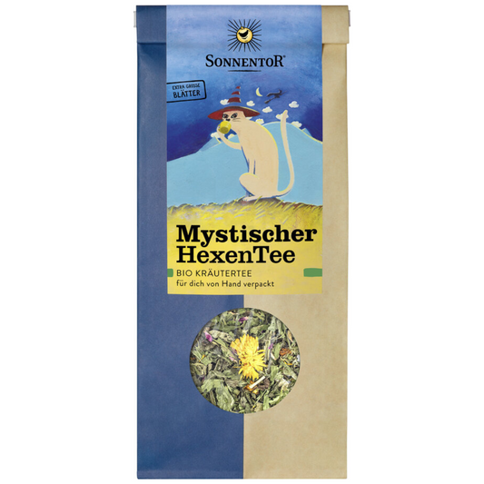 Sonnentor Mystischer HexenTee – aromatischer Bio Kräutertee aus extra großen Blättern in nachhaltiger Verpackung mit Sichtfenster