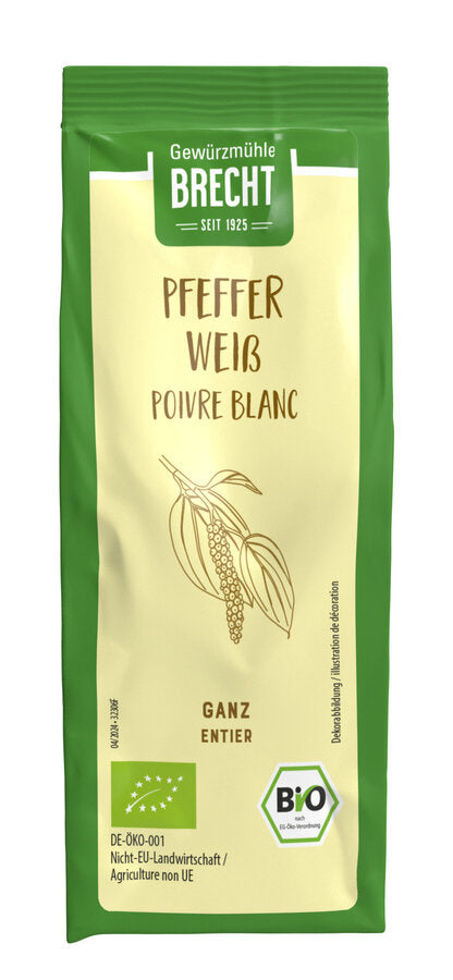 Pfeffer weiß ganz Bio 65g Nachfüllbeutel Brecht