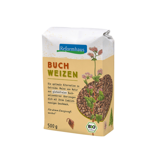 Reformhaus Buchweizen ganz 500 g – glutenfreie Bio-Körner mit mild-nussigem Geschmack als Getreidealternative