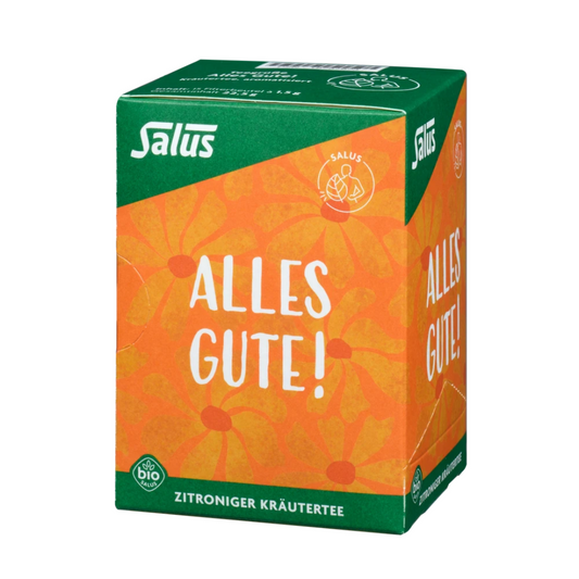 Salus Alles Gute Zitroniger Kräutertee Bio – 15 Filterbeutel Packung, wohltuender Zitronen-Kräutertee