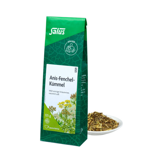 Salus Anis-Fenchel-Kümmel Kräutertee 125 g – lose Bio-Kräutermischung im Beutel, mild würzig und natürlich süß