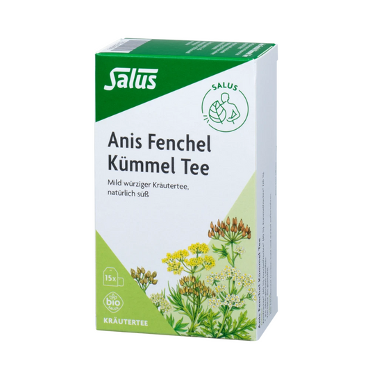 Salus Anis-Fenchel-Kümmel Tee 30 g – Bio-Kräutertee mit 15 Filterbeuteln, mild würzig und natürlich süß