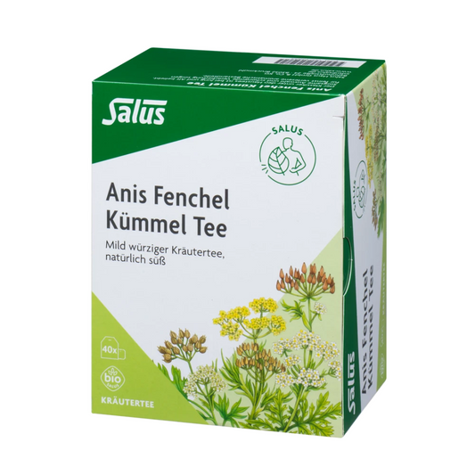 Salus Anis-Fenchel-Kümmel Tee 40 Filterbeutel – Bio-Kräutertee, mild würzig und natürlich süß in Vorratspackung