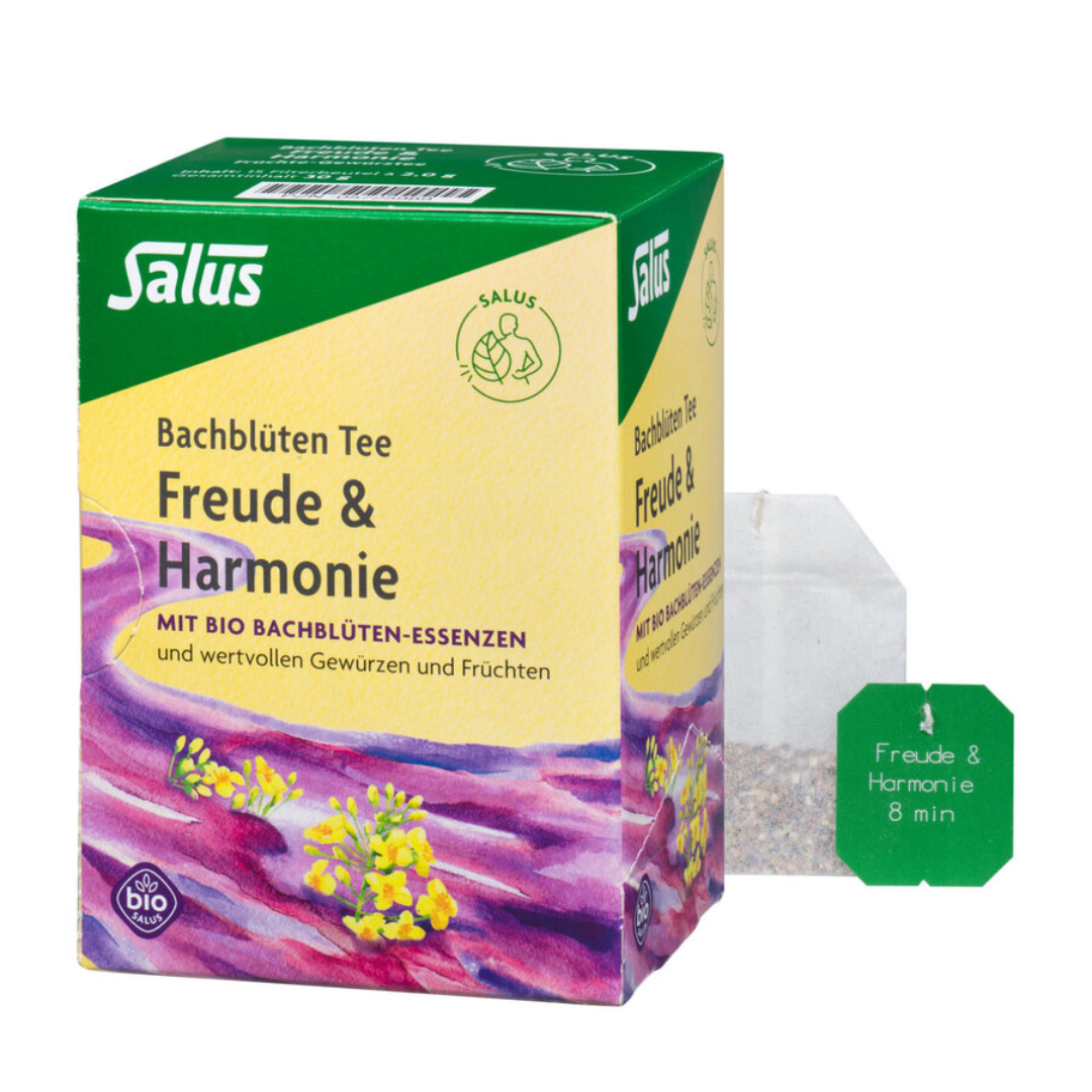 Salus Bachblüten Tee Freude & Harmonie – Bio-Tee in Filterbeuteln mit Bachblüten-Essenzen, Kräutern und Früchten