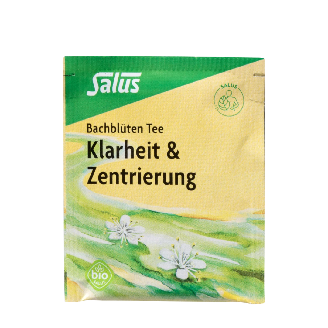 Salus Bachblüten Tee Klarheit & Zentrierung – einzelner Bio-Teebeutel mit Bachblüten-Essenzen