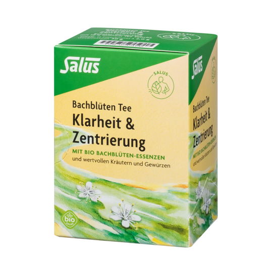 Salus Bachblüten Tee Klarheit & Zentrierung – Bio-Kräutertee mit Bachblüten-Essenzen, 15 Filterbeutel