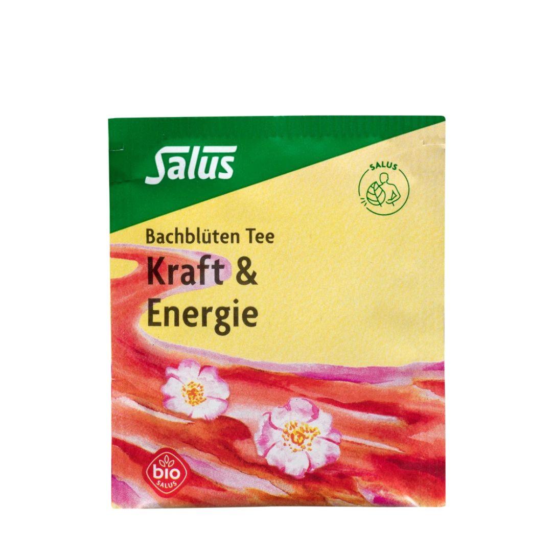 Salus Bachblüten Tee Kraft & Energie – einzelner Bio-Teebeutel mit Bachblüten-Essenzen