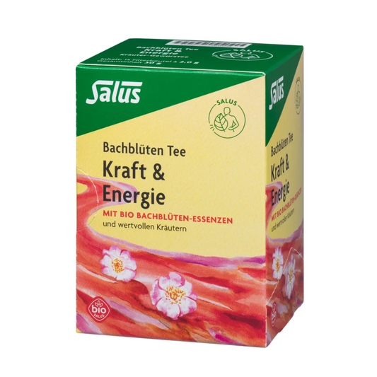 Salus Bachblüten Tee Kraft & Energie – Bio-Kräutertee mit Bachblüten-Essenzen, 15 Filterbeutel