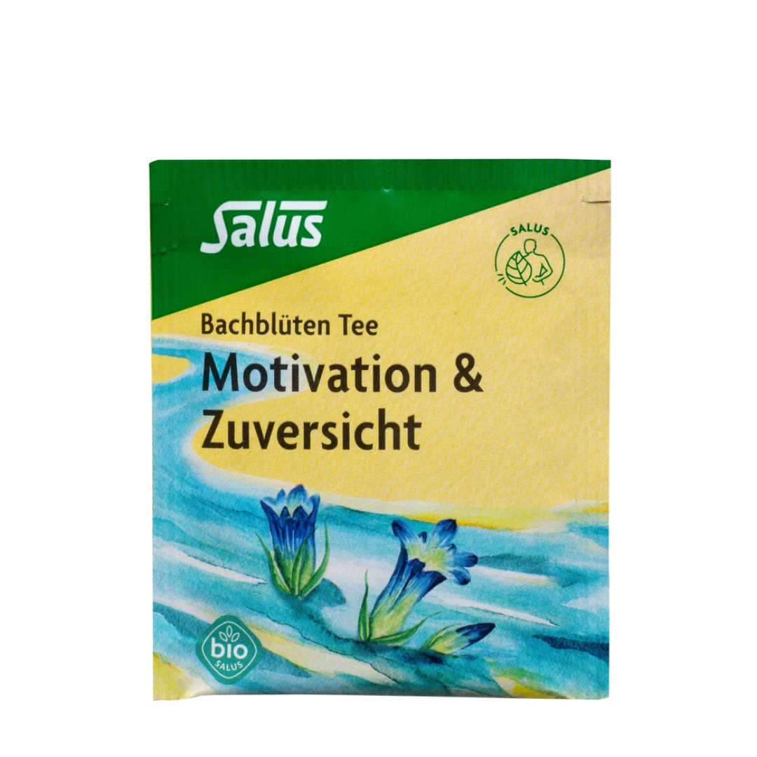 Salus Bachblüten Tee Motivation & Zuversicht – einzelner Bio-Teebeutel mit Bachblüten-Essenzen