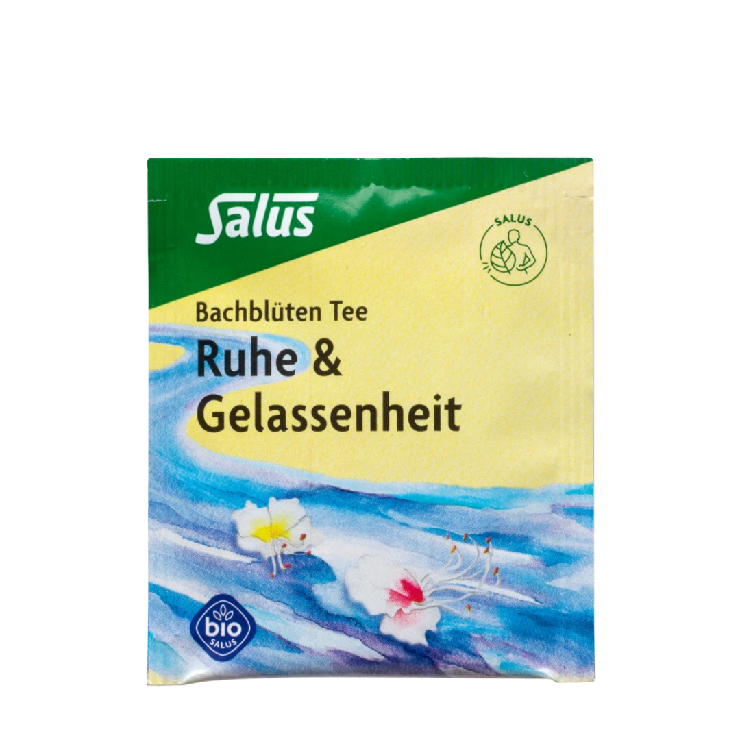 Salus Bachblüten Tee Ruhe & Gelassenheit – einzelner Bio-Teebeutel mit Bachblüten-Essenzen