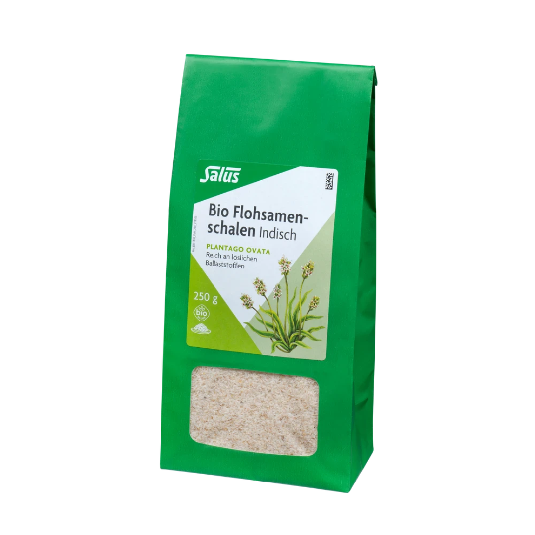 Salus Bio Flohsamenschalen indisch 250 g – Beutel mit Ballaststoff-Pulver