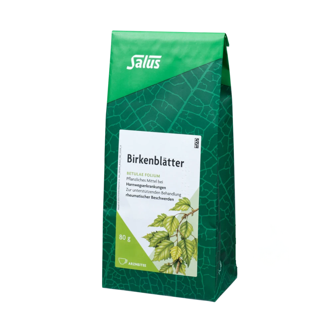Salus Birkenblätter Arzneitee 80 g – lose Bio-Blätter im Beutel zur Zubereitung von Tee