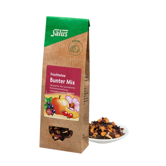 Salus Früchtetee Bunter Mix Bio – 100 g lose Früchtemischung mit säurearmem, aromatischem Geschmack