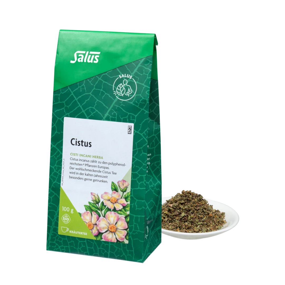 Salus Cistus Tee Bio lose – 100 g Cistus incanus Kräutertee mit hohem Polyphenolgehalt