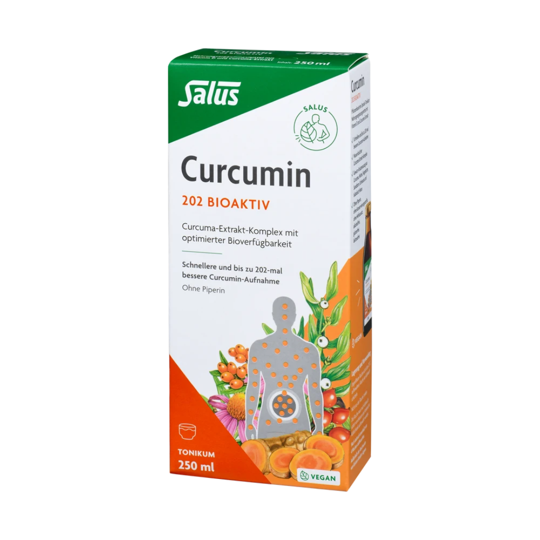 Salus Curcumin 202 Bioaktiv Tonikum 250 ml – vegane Packung mit Curcuma-Extrakt und erhöhter Bioverfügbarkeit