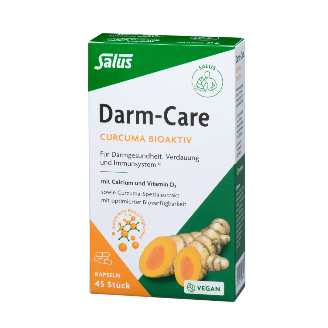 Salus Darm-Care Curcuma Bioaktiv – vegane Kapseln für Darmgesundheit, Verdauung und Immunsystem, 45 Stück