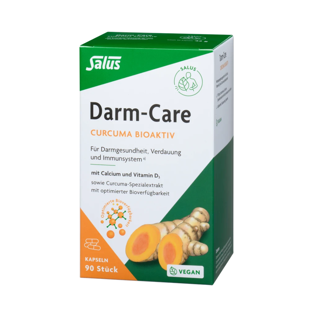 Salus Darm-Care Curcuma Bioaktiv – vegane Kapseln für Darmgesundheit, Verdauung und Immunsystem, 90 Stück