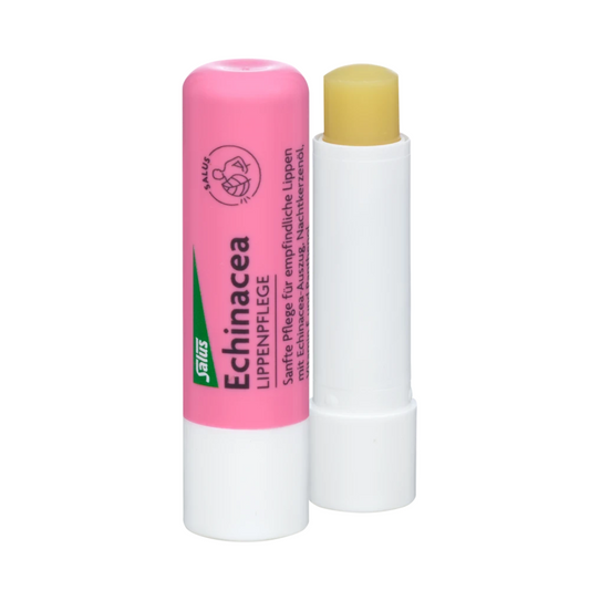 Salus Echinacea Lippenpflege – Pflegestift für empfindliche Lippen mit Echinacea-Extrakt und Nachtkerzenöl, offen