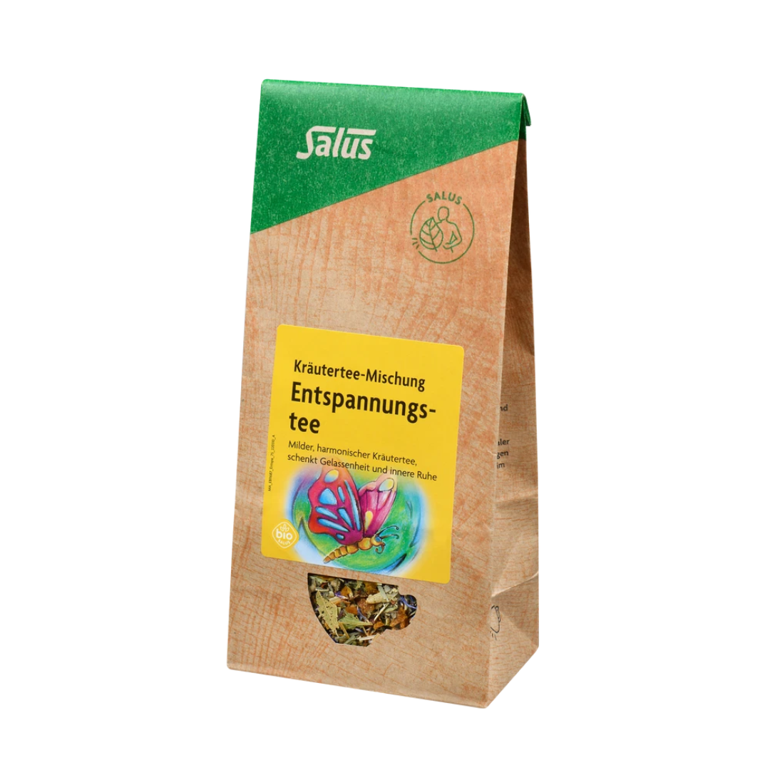Salus Entspannungstee Bio – 75 g Packung milder Kräutertee-Mischung für Gelassenheit und innere Ruhe
