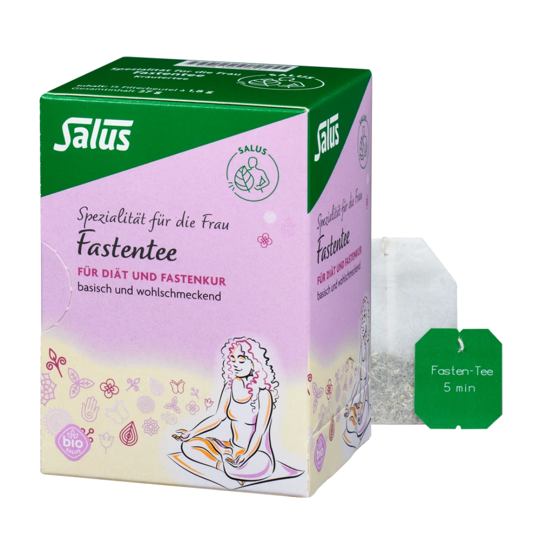 Salus Fastentee Bio – Packung mit Filterbeutel Kräutertee für Diät und Fastenkur