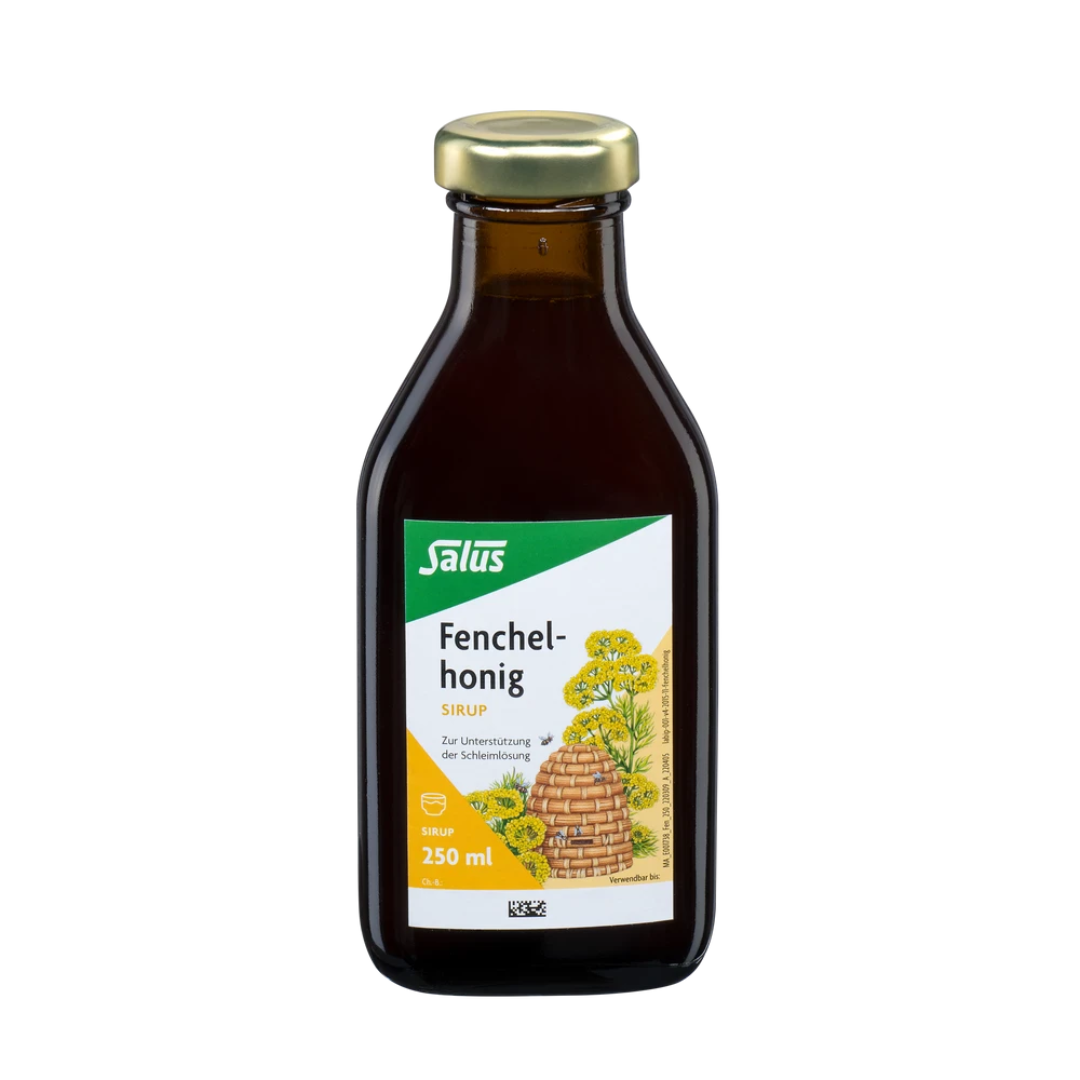 Salus Fenchelhonig Sirup 250 ml – Glasflasche zur Schleimlösung bei Husten