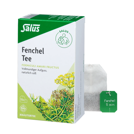 Salus Fencheltee Bio – 15 Filterbeutel Kräutertee Packung mit einzelnem Teebeutel