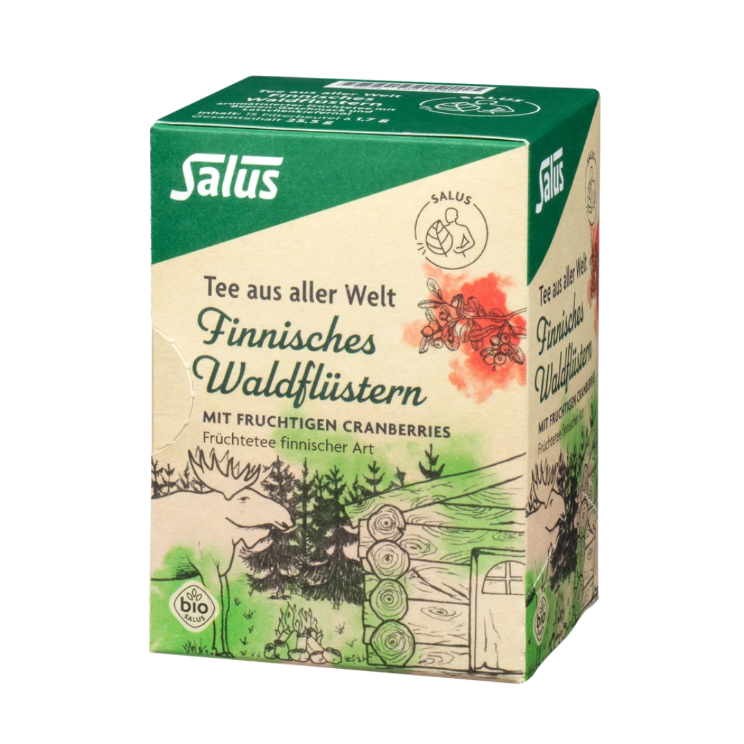 Salus Finnisches Waldflüstern Tee – Bio-Früchtetee Packung mit Cranberries, finnischer Art