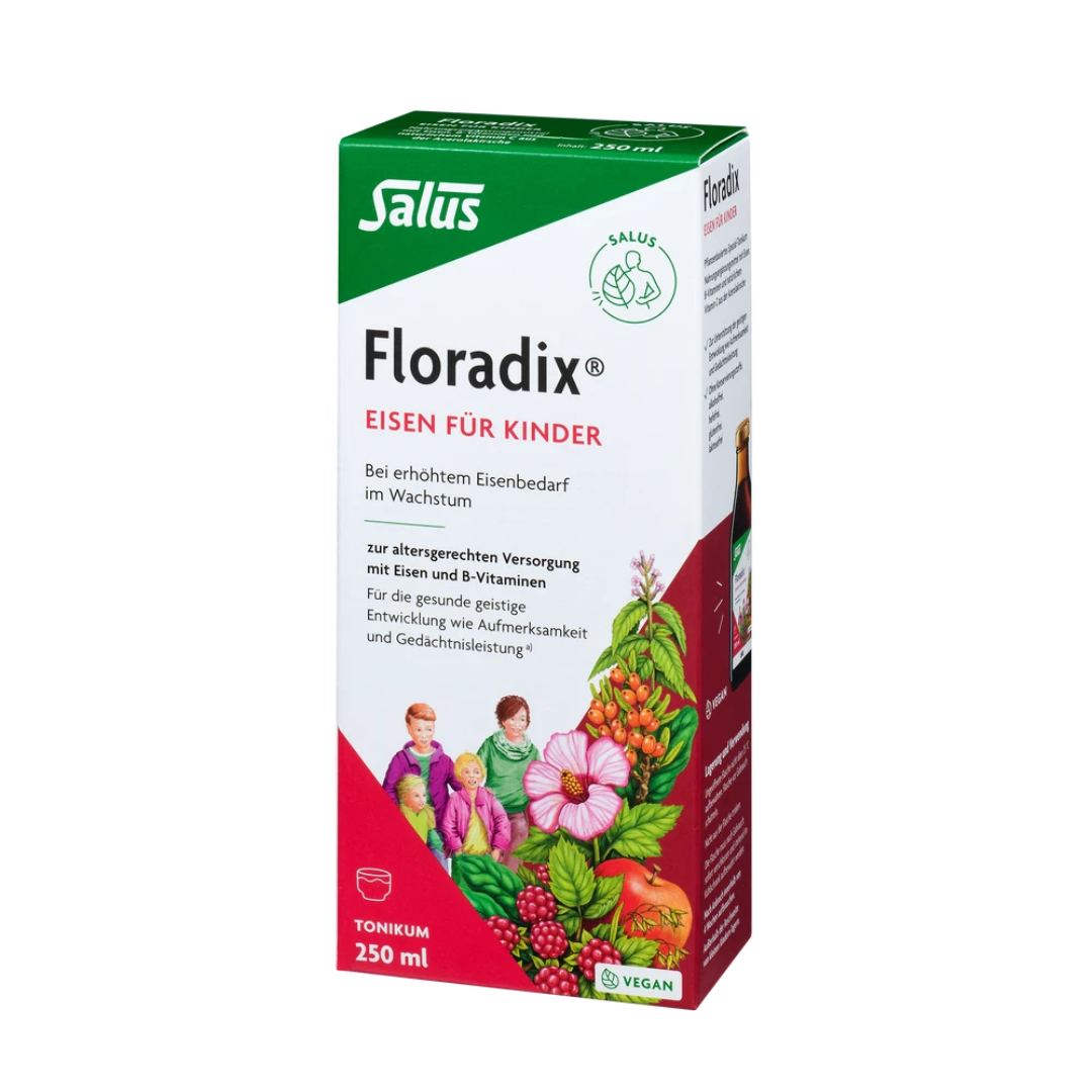 Salus Floradix Eisen für Kinder – 250 ml Tonikum in Umverpackung, vegan