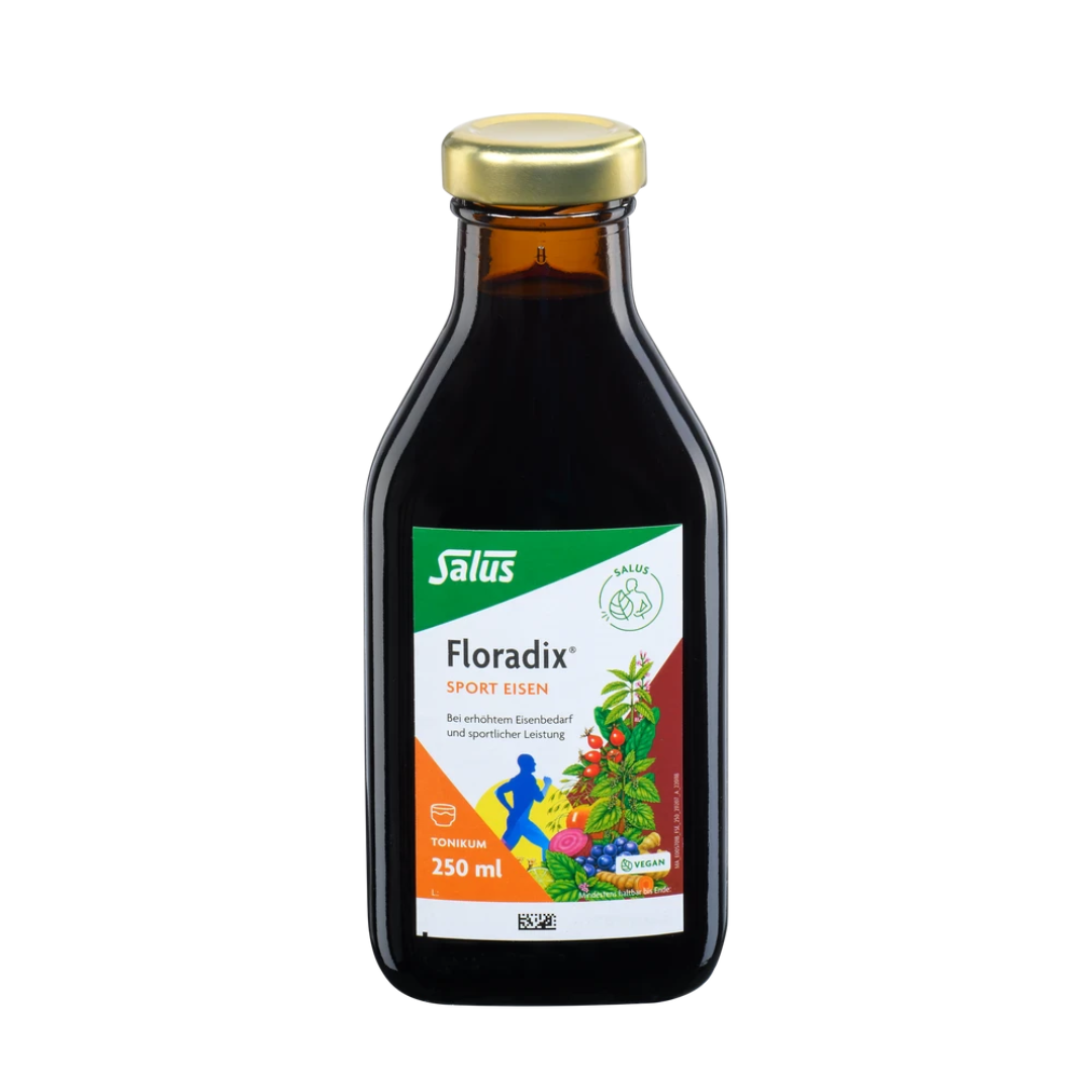 Salus Floradix Sport Eisen Tonikum 250 ml – vegane Eisen-Nahrungsergänzung für Sportler und bei erhöhtem Eisenbedarf