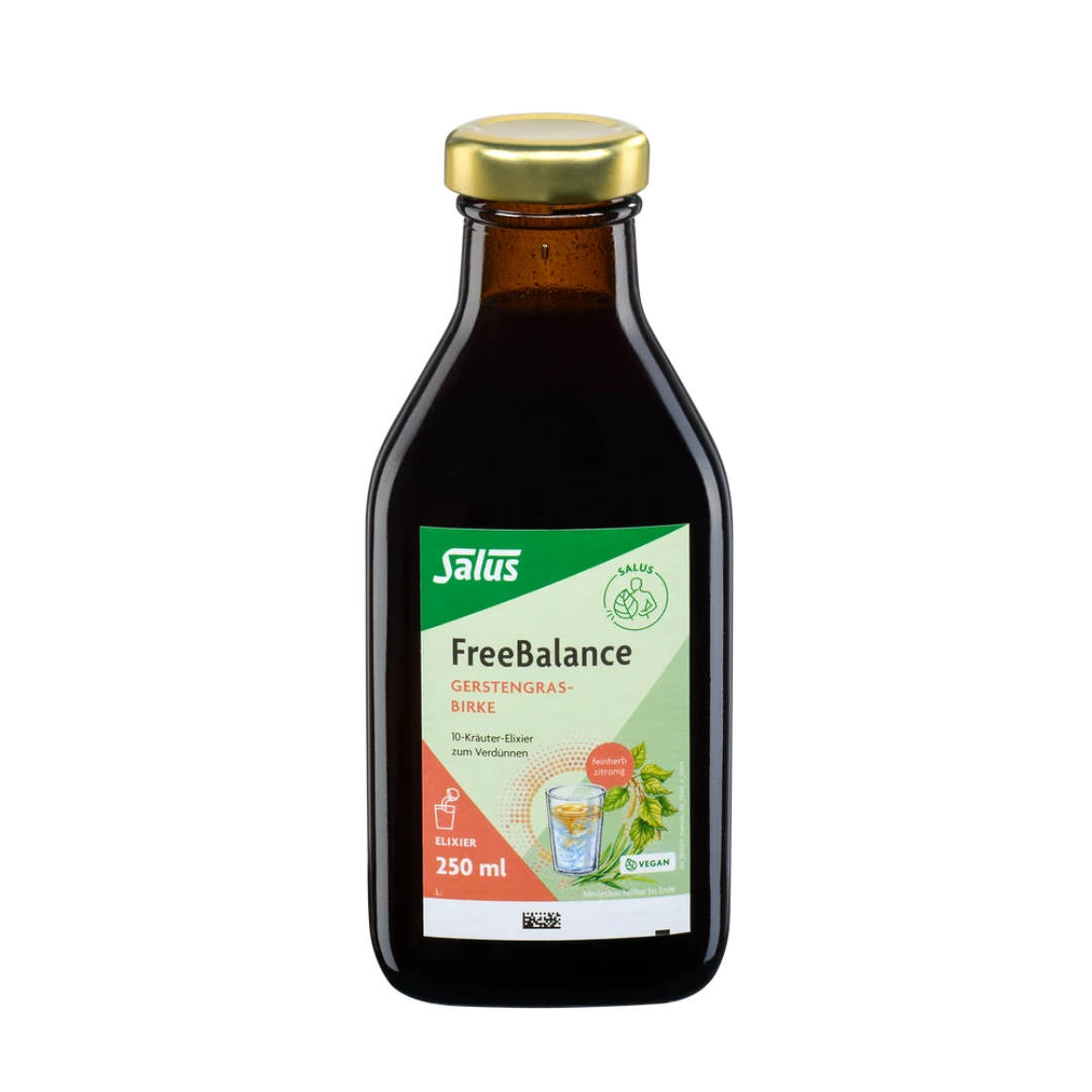 Salus Free Balance Gerstengras-Birke Bio Elixier 250 ml – 10-Kräuter-Elixier zum Verdünnen, vegan